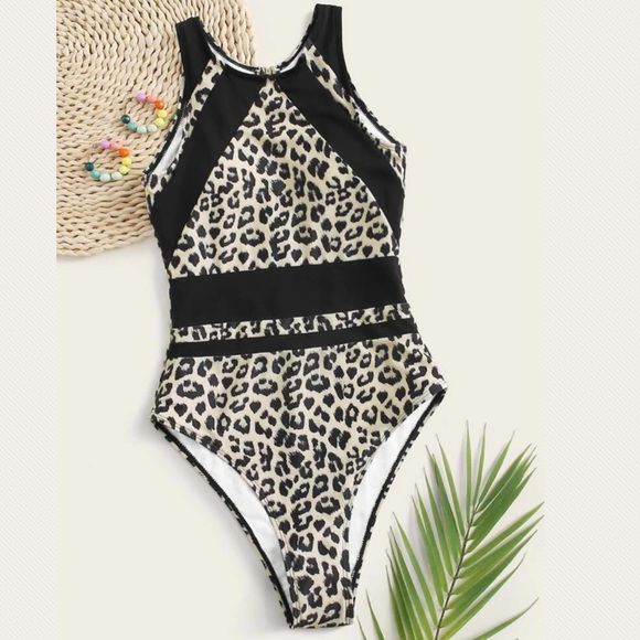 SHEIN Other - Animal print one piece bathing suit ladies large